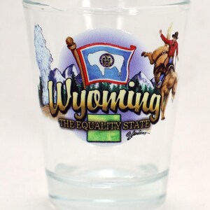 Wyoming Equality State Elements Shot Glass