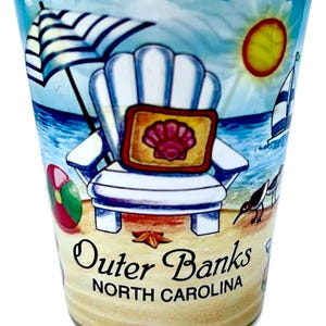 Outer Banks North Carolina Beach Chair In and Out Shot Glass