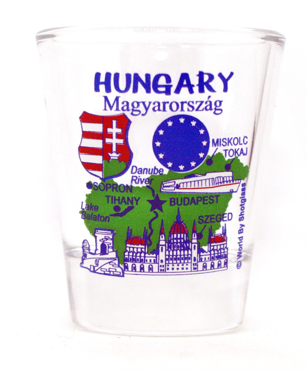 Bulgaria Souvenir Schnapsglas – Mit Landmarks-Motiv, 5,7 Cm Hoch, 4,6 Cm Durchmesser