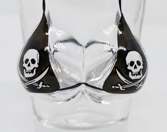 Pirate Flag Bikini Bust 3D Shot Glass