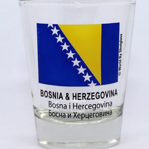 Bosnia And Herzegovina Flag Shot Glass