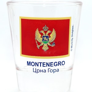 Montenegro Flag Shot Glass