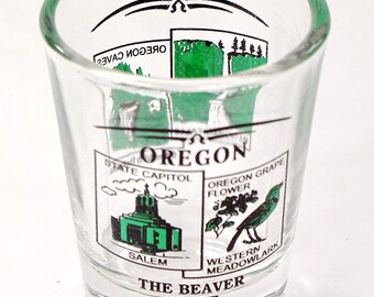 Oregon State Scenery Green New Shot Glass By World By Shotglass