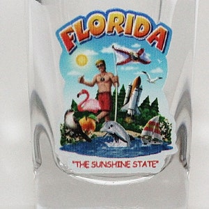 Florida State Montage Square Shot Glass