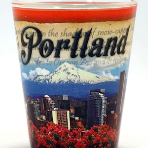 Portland Oregon Stamp Design Shot Glass