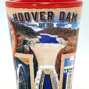 Hoover Dam Arizona Nevada Scrapbook Shot Glass