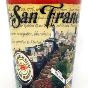San Francisco California Stamp Design Shot Glass
