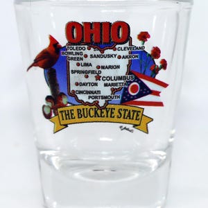 Ohio State Elements Map Shot Glass