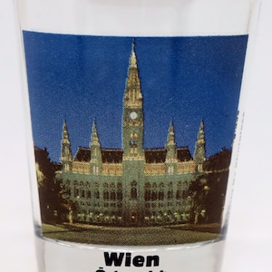 Viena Wien Áustria Rathaus Câmara Municipal Foto Colorida Copo de Shot