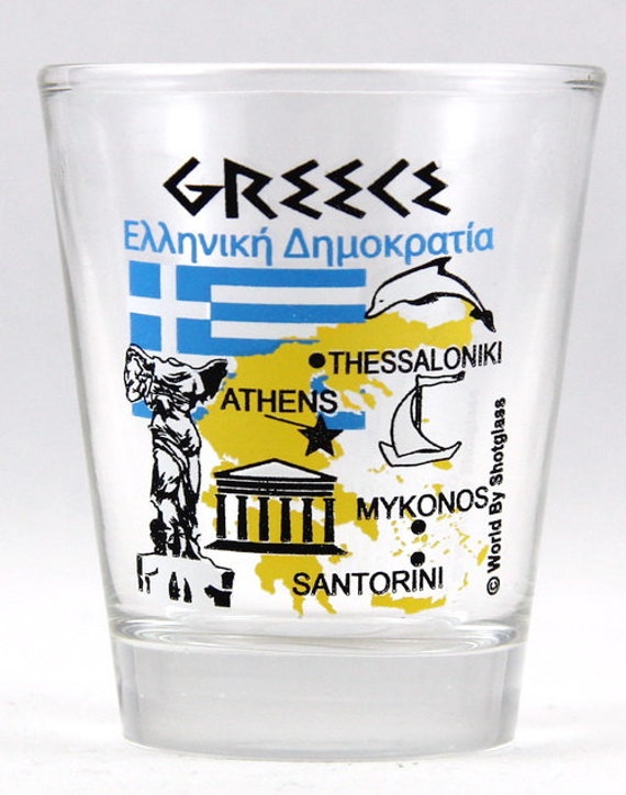 Punti di riferimento e icone del Messico Collage Shot Glass - Italia