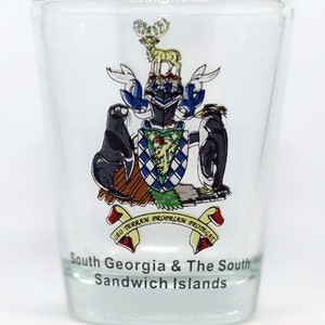 South Georgia  and  The South Sandwich Islands Coat Of Arms Shot Glass