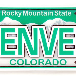 Denver Colorado License Plate Dual Layer MDF magnet