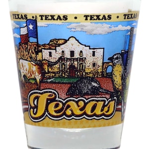 Vaso de chupito envolvente del estado de Texas
