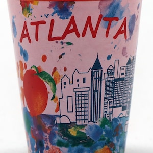 Atlanta Georgia Keramik leichte Wasserfarbe Schnapsglas