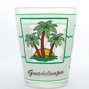Guadeloupe Palm Trees Shot Glass