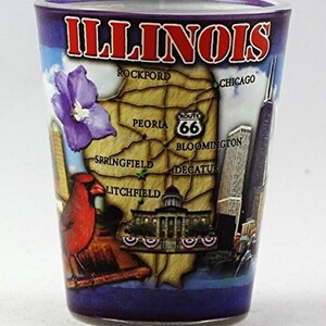 Illinois State Collage Shot Glass Rtp