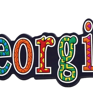 Georgia Festive Multicolor Letters Fridge Souvenir Magnet