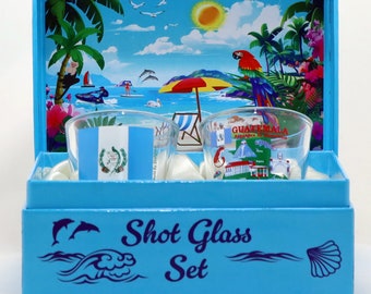Guatemala Central America Boxed Shot Glass Set (Set Of 2)