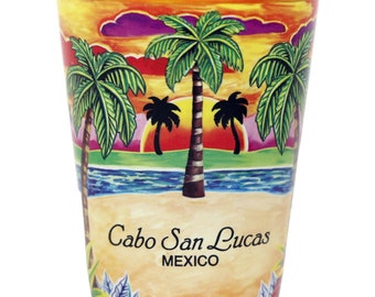 Cabo San Lucas Mexico Yellow Palms In-and-out Shot Glass