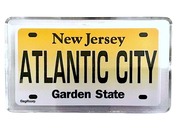 Magnete Da Frigo Souvenir Cape May New Jersey - Targa Acrilica 5,1 X 3,2 Cm