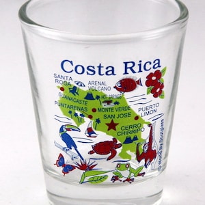 Verre à liqueur carte Costa Rica