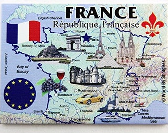 France EU Series Souvenir Fridge Magnet 2.5 Inches X 3.5 Inches