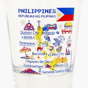 Philippines Landmarks And Icons Collage Shot Glass
