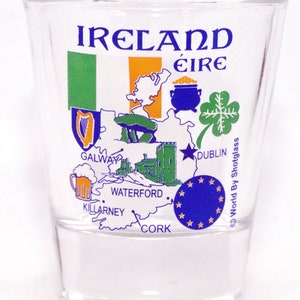 Ireland EU Series Landmarks and Icons Collage Shot Glass