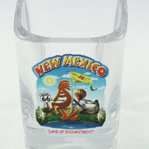 New Mexico State Montage Square Shot Glass