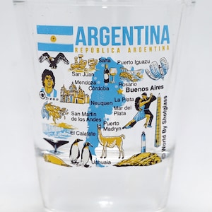 Argentina Landmarks And Icons Collage Shot Glass