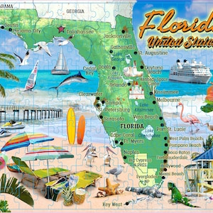 Florida kaart gigantische spelpuzzel 500 stuks