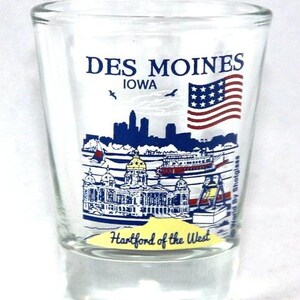 Des Moines Iowa Great American Cities Collection Shot Glass