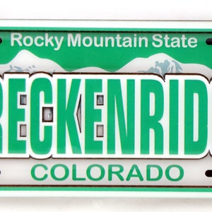 Breckenridge Colorado License Plate Dual Layer MDF Magnet 2&quot; x 4&quot;