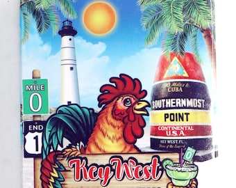 Key West Florida Rooster Collectible Souvenir Playing Cards With Header