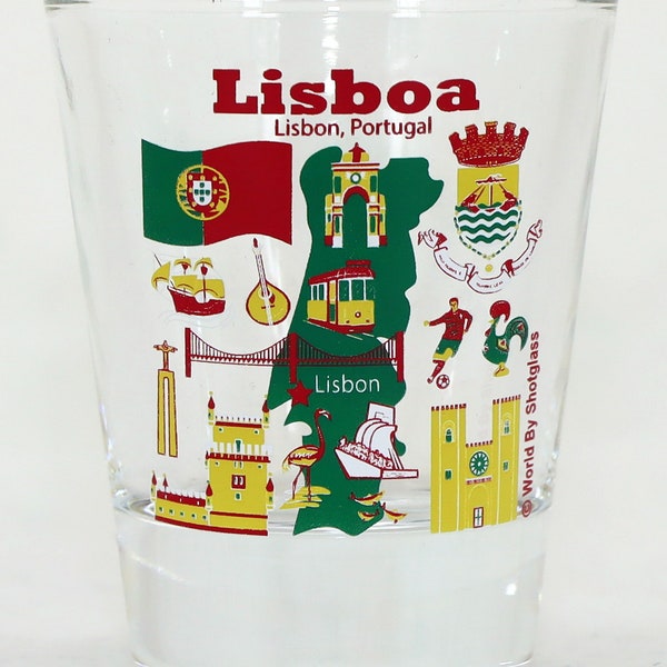 Lisbon (lisboa) Portugal Great Portuguese Cities Collection Shot Glass