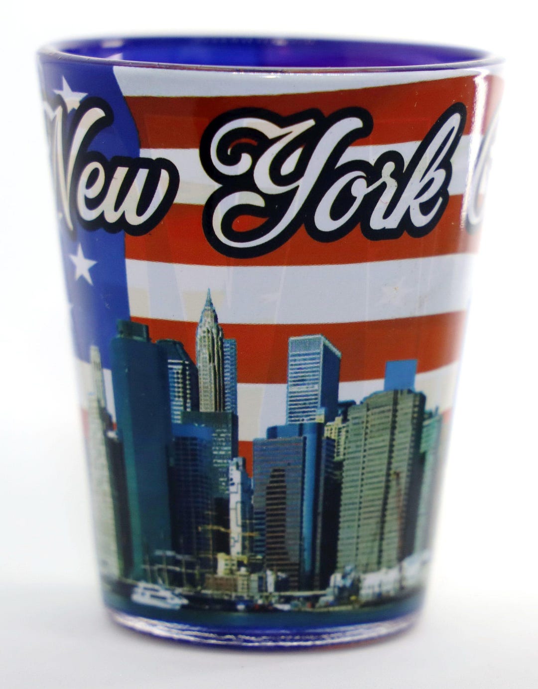 New York Souvenir Schnapsglas – Mit Skyline & Buchstaben, Maße 5,7 Cm Hoch, 4,6 Cm Durchmesser | Sammlerstück & Geschenkidee