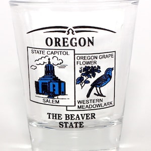 Oregon State Scenery Blue New Shot Glass