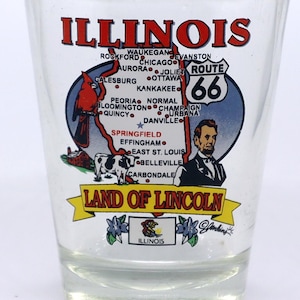 Verre à liqueur Illinois State Elements Map