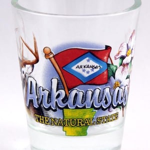Arkansas Natural State Elements Shot Glass jks