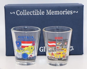 Austria Souvenir Boxed Shot Glass Set (set Of 2)