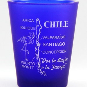 Chile Cobalt Blue Frosted Shot Glass