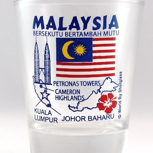 Malaysia Landmarks Collage Shot Glass Shotglass