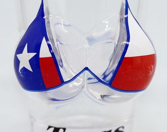 Texas Flag Bikini Bust 3d Shot Glass