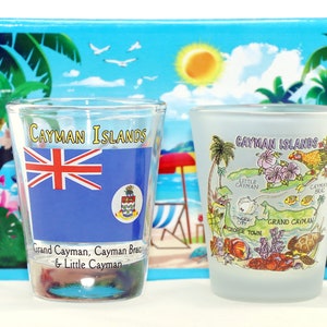 Cayman Islands Caribbean Boxed Shot Glass Set (Set Of 2)