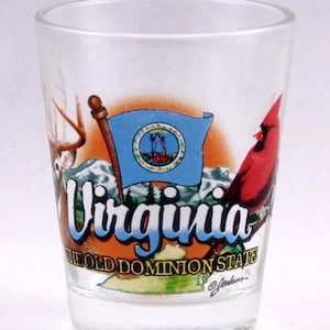 Virginia Old Dominion State Elements Shot Glass