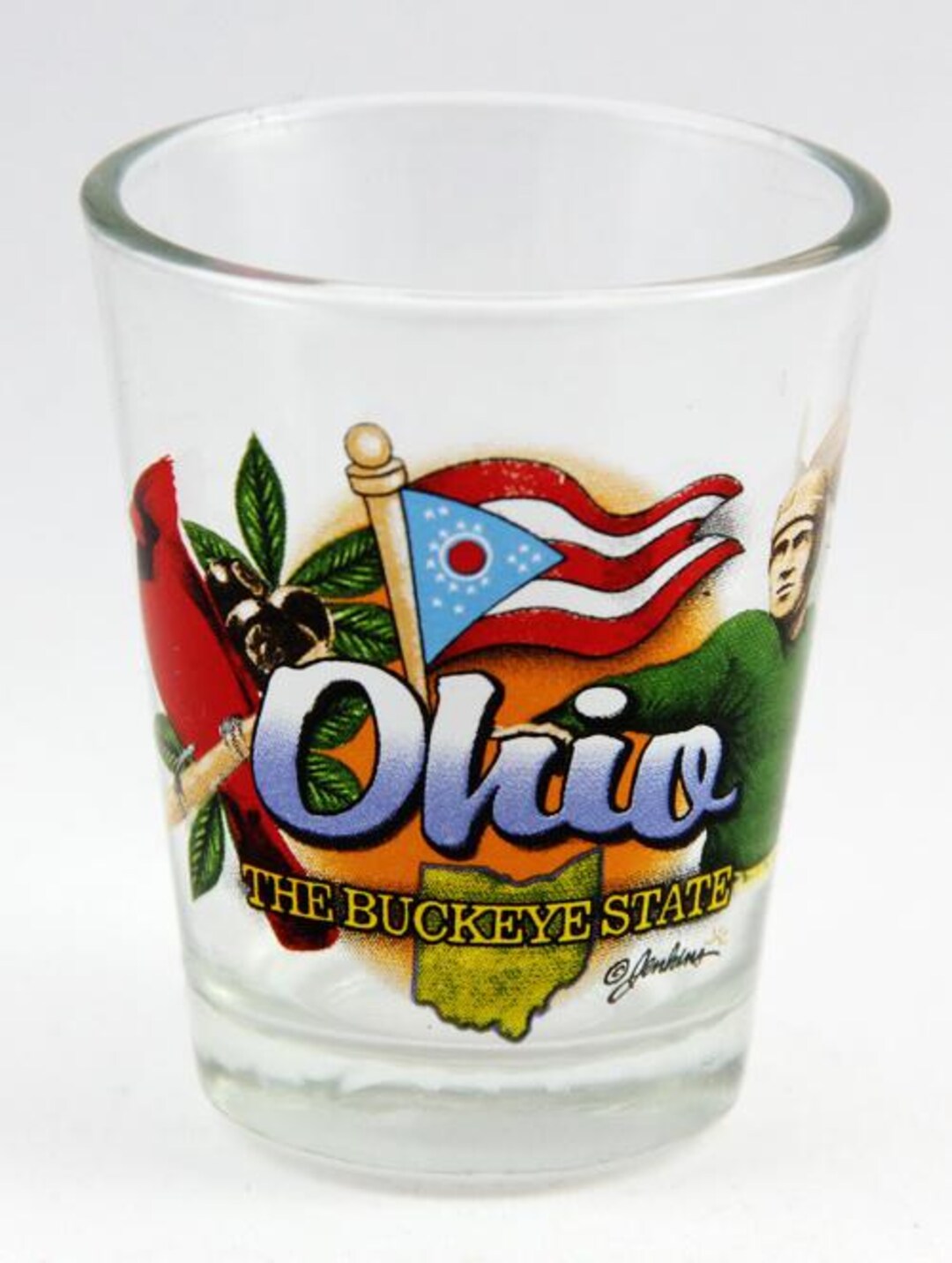 Ohio Buckeye State Elements Shot Glass By World By Shotglass