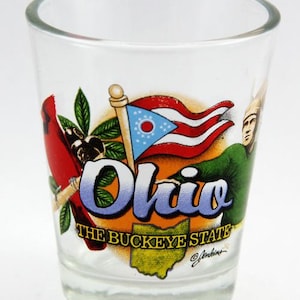 Ohio Buckeye State Elements Shot Glass