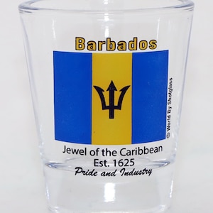 Barbados Flag Shot Glass