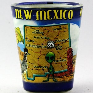 Vaso de chupito con collage del estado de Nuevo México Rtp