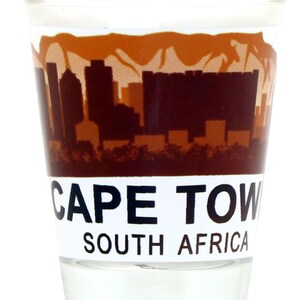 Cape Town South Africa Sunset Skyline Shot Glass